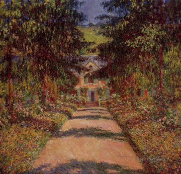  Giverny Oil Painting - The Main Path at Giverny Claude Monet Impressionism Flowers